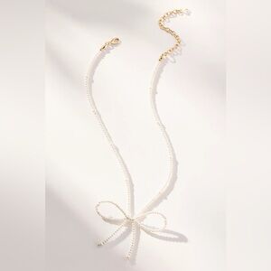 NWT Anthropologie Beaded Bow Necklace